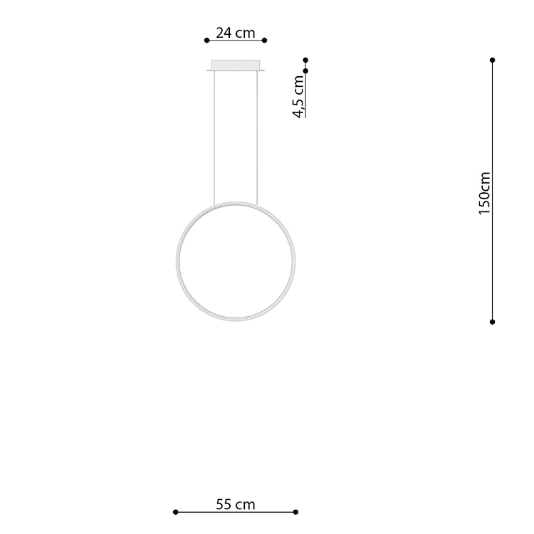 Lampa wisząca Retore średnica 55 cm 4000K czarna  - zdjęcie 8