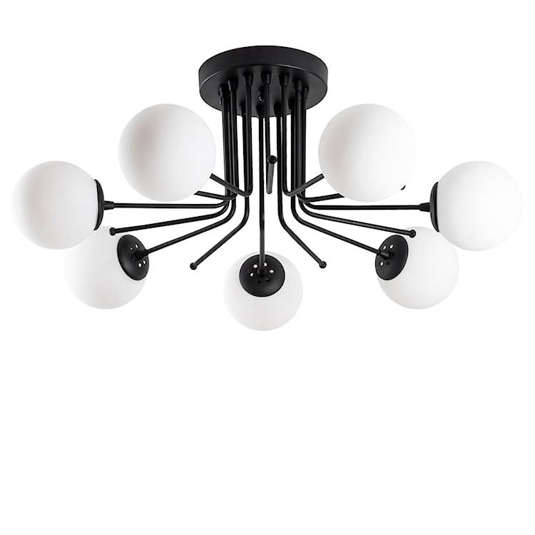 Lampa sufitowa Murrayana x7 czarno-biała