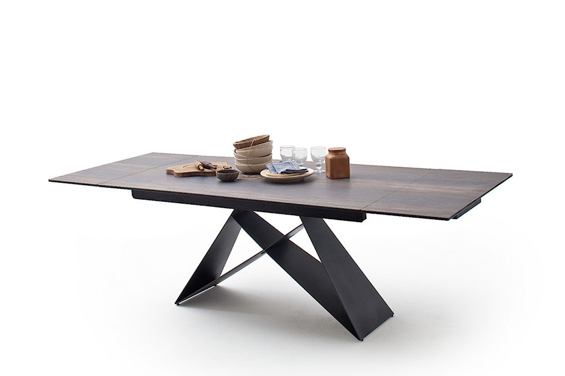 Stół do jadalni Hootion rozkładany 160x240x90 cm ciemne drewno  - zdjęcie 3