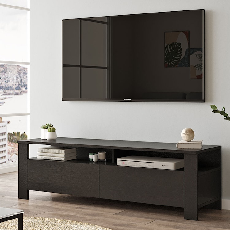 Szafka RTV Lecie 40x140 cm czarna  - zdjęcie 3