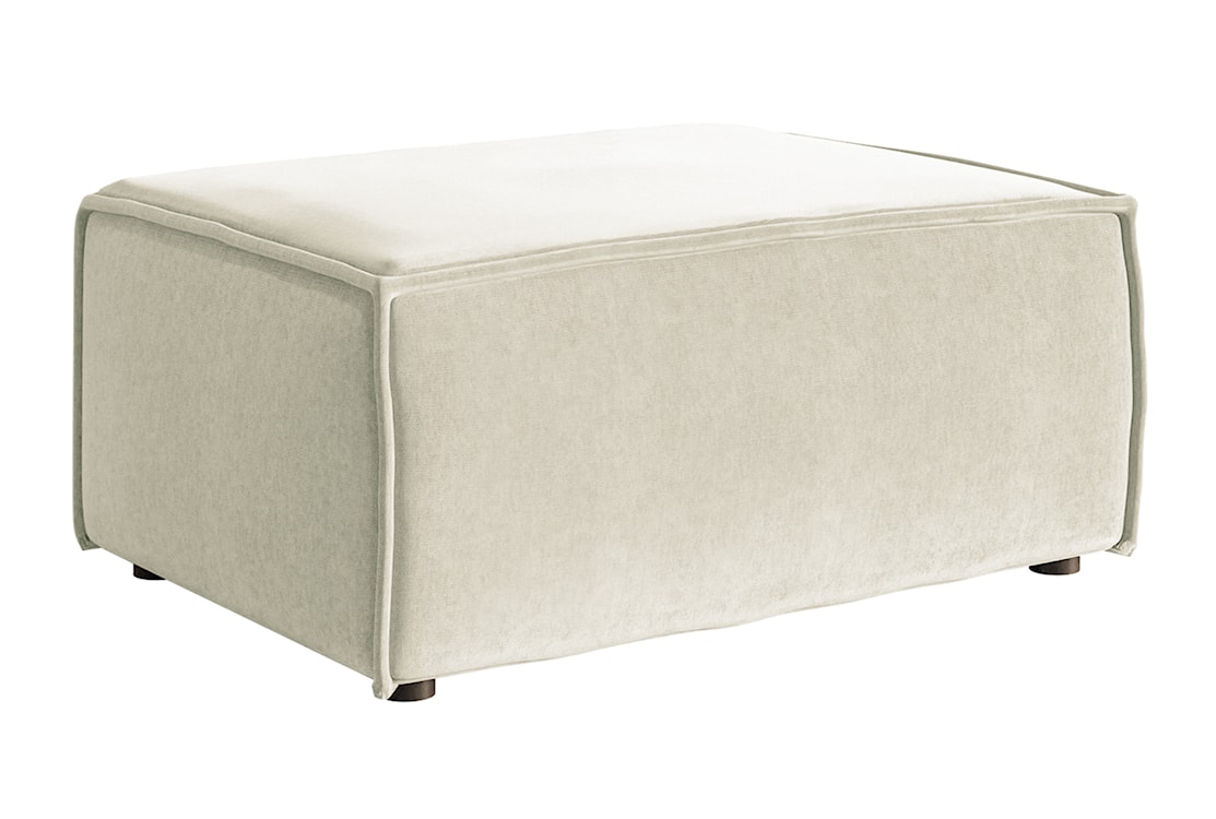 Pufa Copertino 65x90 cm kremowa welur hydrofobowy  - zdjęcie 3