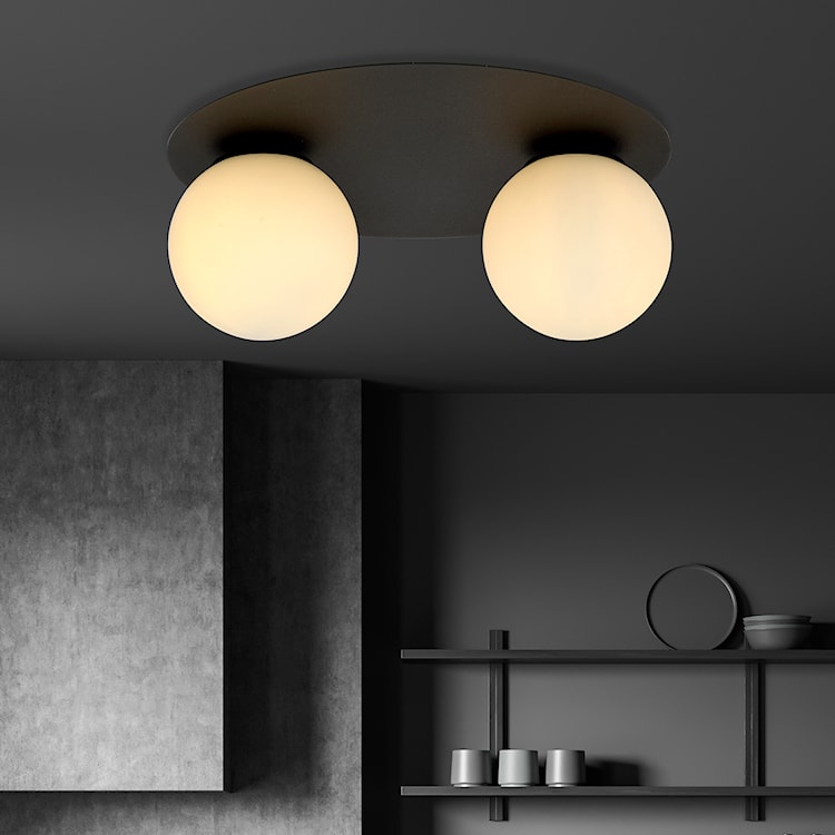 Lampa sufitowa Sorium x2 czarno-biała  - zdjęcie 4