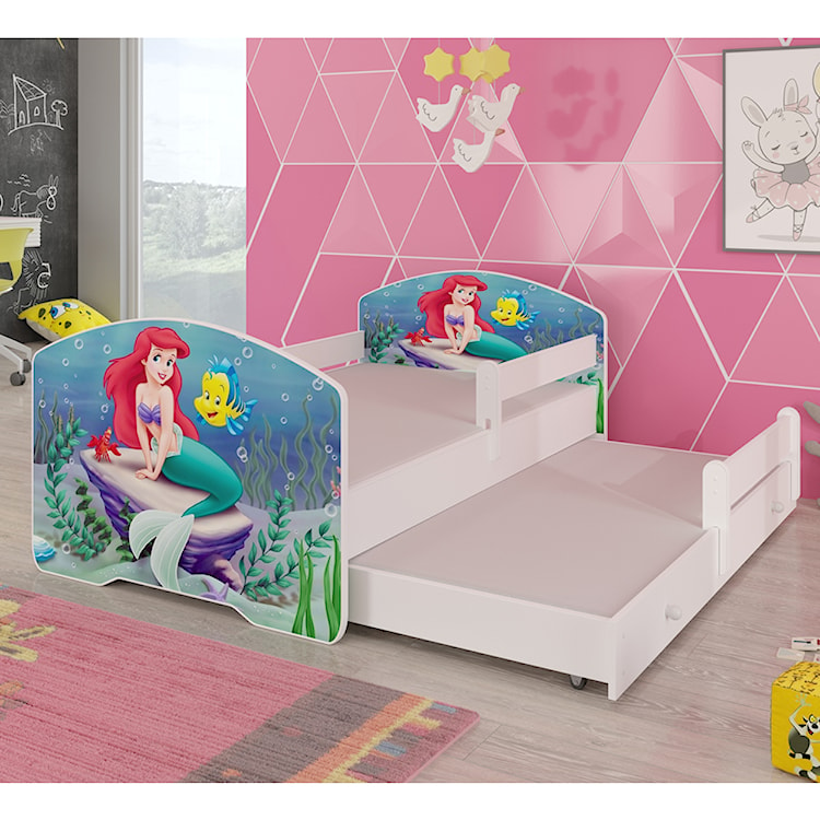Łóżko dziecięce podwójne Blasius 160x80 cm Arielka z barierką  - zdjęcie 2
