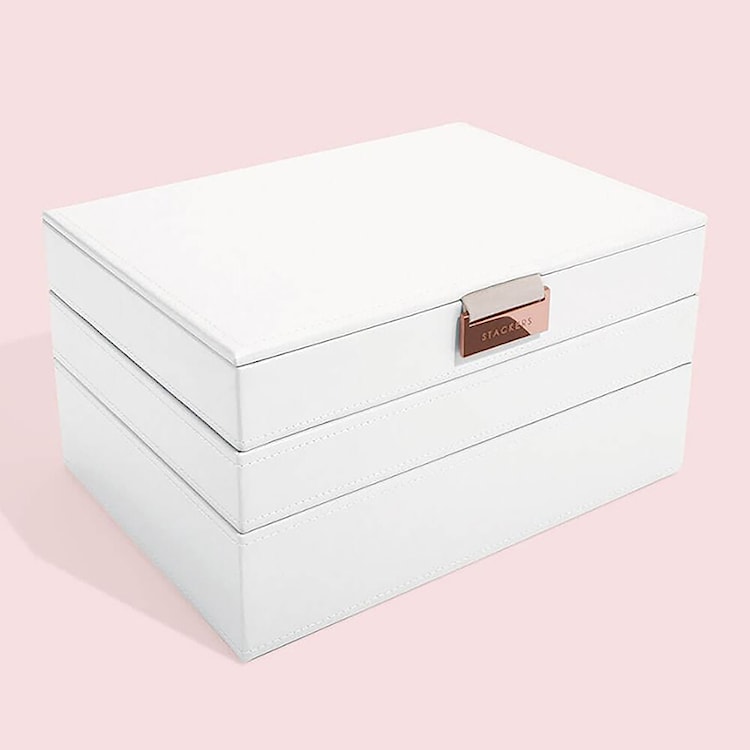 Szkatułka na biżuterię Classic Jewellery Box 18x25 cm biała  - zdjęcie 2