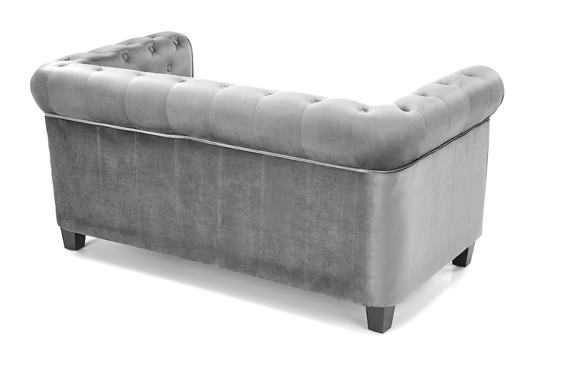 Sofa pikowana Visaus velvet popielaty  - zdjęcie 6