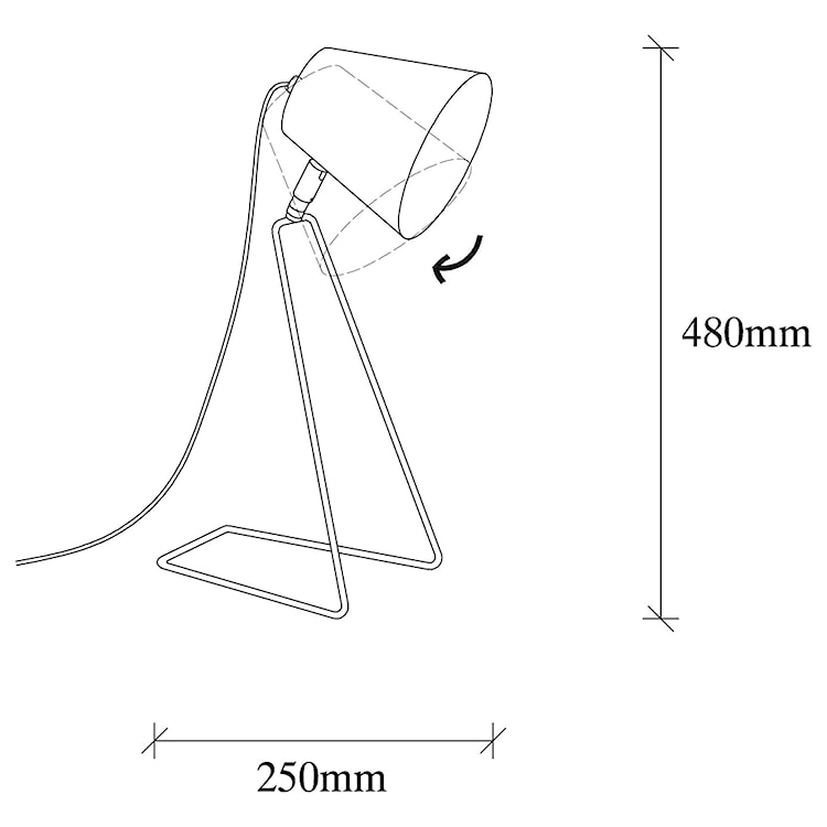 Lampa stołowa Dantarilia minimalistyczna czarna  - zdjęcie 9