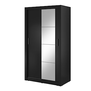 Szafa Arti 120 cm z jednym lustrem i oświetleniem czarna