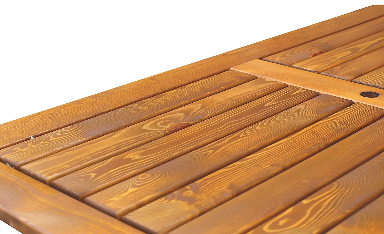 Zestaw mebli ogrodowych Wrotilm drewno sosnowe stół z 4 krzesłami miodowy  - zdjęcie 4
