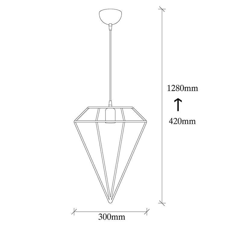 Lampa sufitowa Palmares w kształcie diamentu średnica 30 cm miedziana  - zdjęcie 5