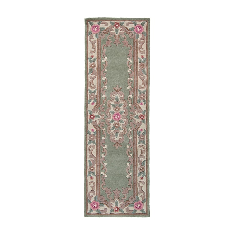 Dywan wełniany Aubusson zielony Prostokątny/75x150 