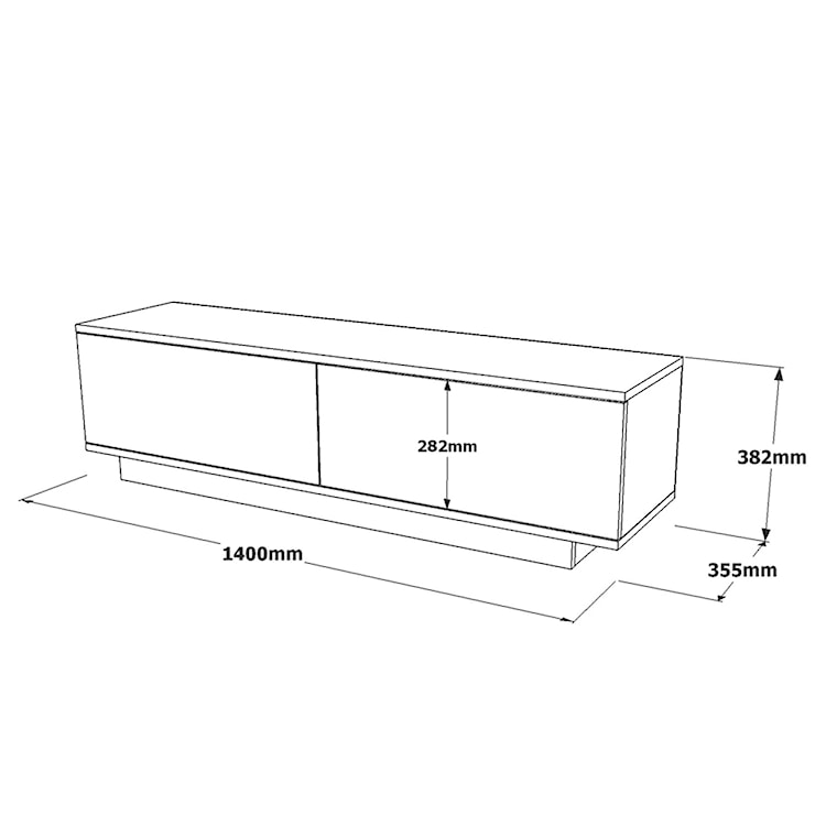 Szafka RTV Fenin 35,5x140 cm biała  - zdjęcie 6