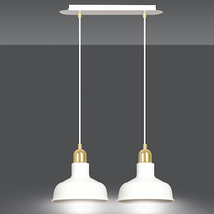 Lampa wisząca Ibere x2 42 cm biała  - zdjęcie 6