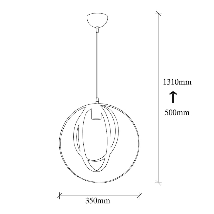 Lampa wisząca Peruvian x1 czarna  - zdjęcie 5