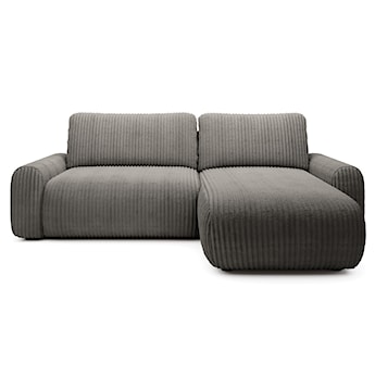 Narożnik z funkcją spania Lelu L-kształtny uniwersalny z pojemnikiem ciemnobeżowy sztruks