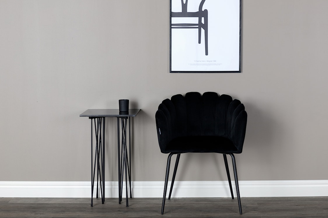 Krzesło tapicerowane Favolved czarny aksamit  - zdjęcie 2