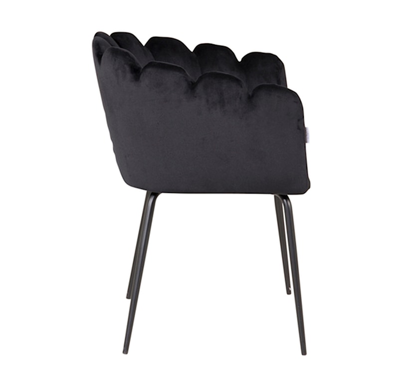 Krzesło tapicerowane Favolved czarny aksamit  - zdjęcie 5