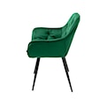 Krzesło tapicerowane Paraguay pikowane zielone  - zdjęcie 2