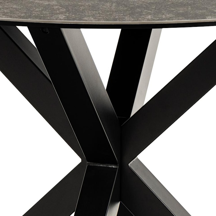 Stół do jadalni okrągły Kardema 119 cm czarna ceramika  - zdjęcie 2