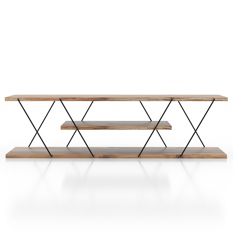 Szafka RTV Cocibolca nowoczesna czarny/orzech 120 cm 