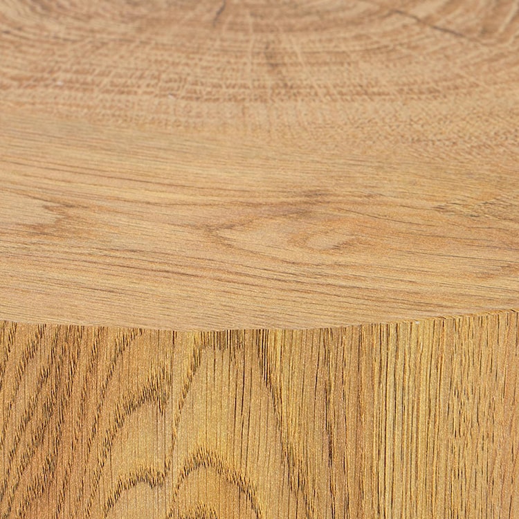 Stolik kawowy Filewdy średnica 45 cm dąb naturalny - czarny  - zdjęcie 11