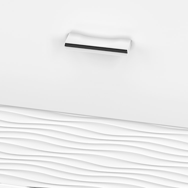 Komoda dwudrzwiowa Botten z czterema szufladami biała  - zdjęcie 5