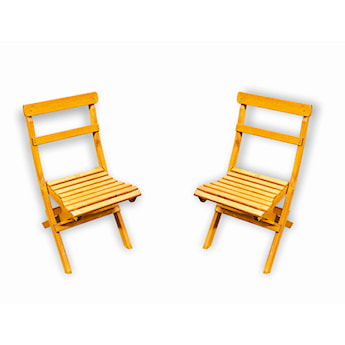 Zestaw dwóch krzeseł Launters z drewna sosnowego miodowe