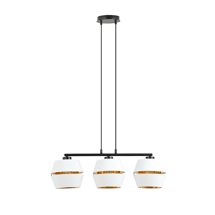 Lampa wisząca Shinds x3 biało-złota  - zdjęcie 2