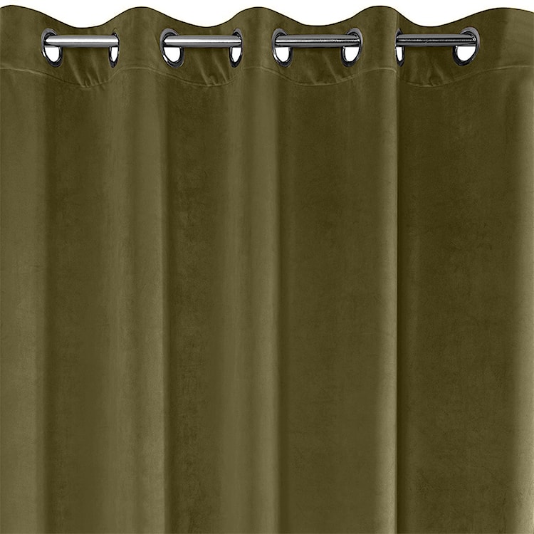 Zasłona na przelotkach Kladia 140x250 cm oliwkowa  - zdjęcie 5