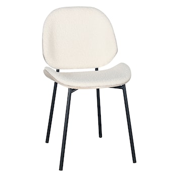 Krzesło tapicerowane Jazzlen boucle off white/ dąb bielony