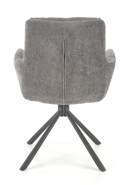 Krzesło tapicerowane Efliness obrotowe z podłokietnikami popielate  - zdjęcie 4