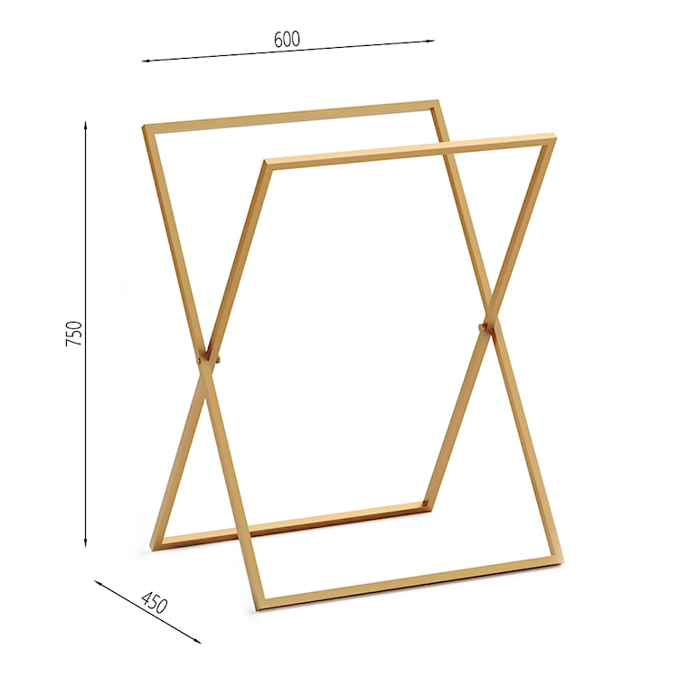 Wieszak na ręczniki Wiedar stojący złoty  - zdjęcie 6
