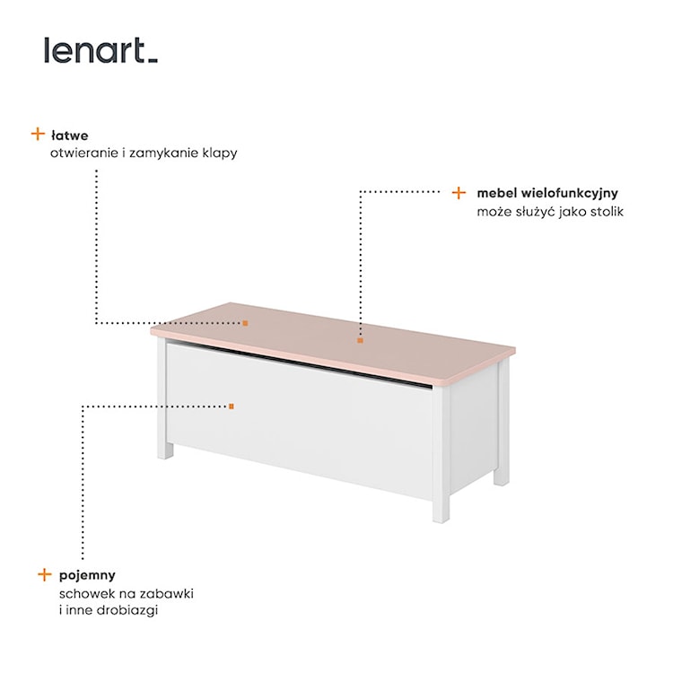 Skrzynia na zabawki Luna  - zdjęcie 3