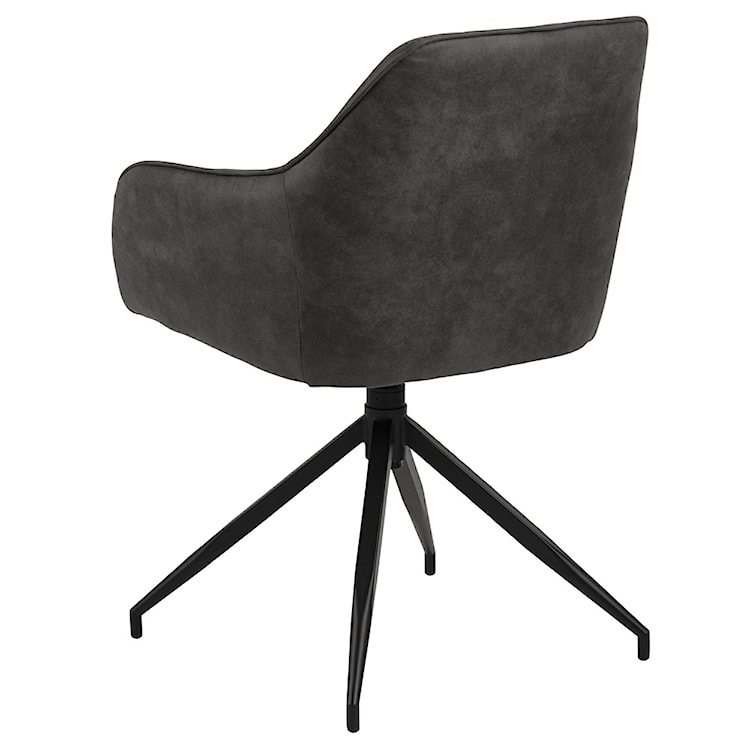 Krzesło tapicerowane obrotowe Hongor ciemny szary na czarnych nogach  - zdjęcie 4