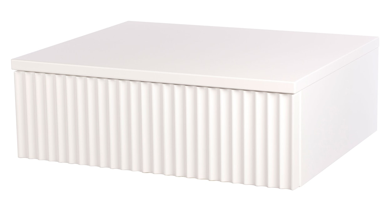 Szafka nocna Lonidos 50 cm wisząca biała lamele