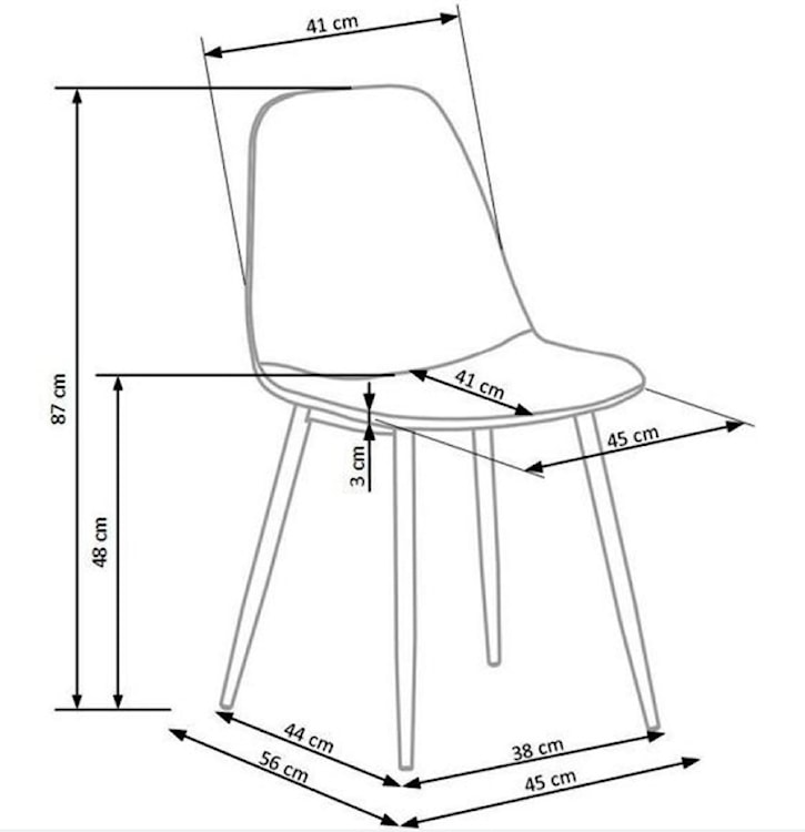 Krzesło tapicerowane K417 pikowane popielate  - zdjęcie 2