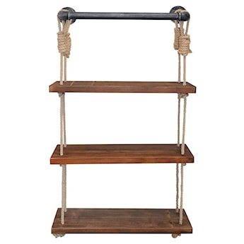 Półka wisząca Albidum 60 cm czarny/orzech