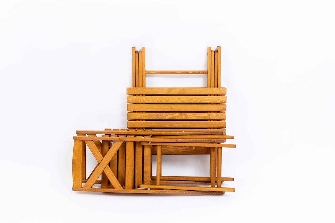 Zestaw balkonowy Bonnert drewno sosnowe stół z dwoma krzesłami miodowe  - zdjęcie 6