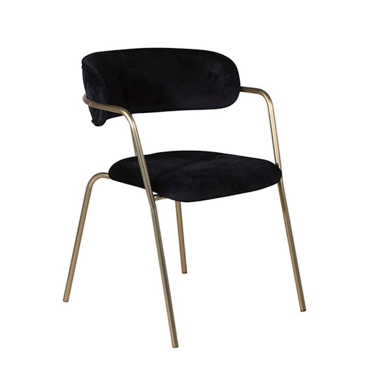 Krzesło nowoczesne Linessitive czarne/złote