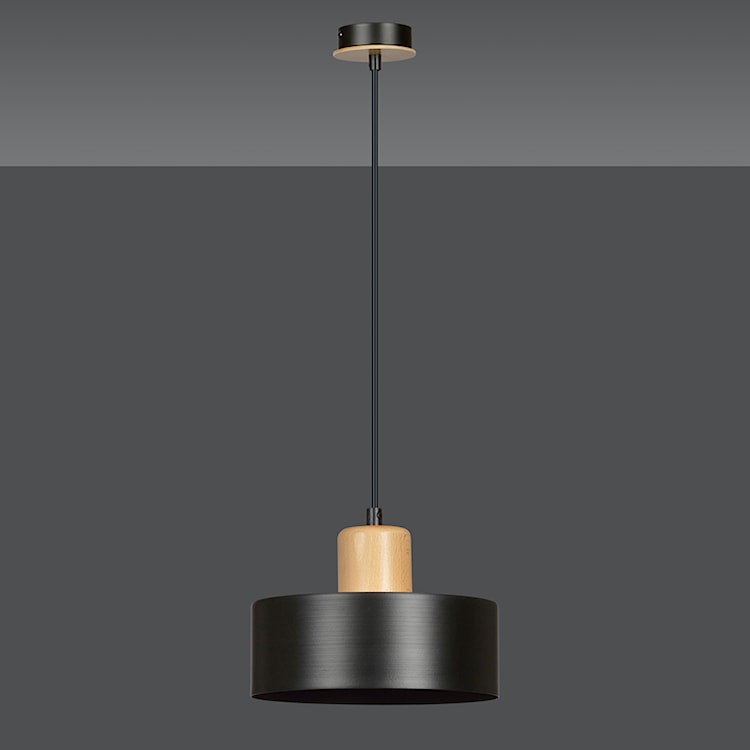Lampa wisząca Torie średnica 25 cm czarna  - zdjęcie 4