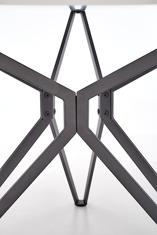 Stół Kylie biały - czarna podstawa średnica 120 cm  - zdjęcie 4