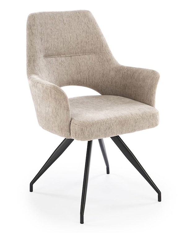 Krzesło tapicerowane Evencont obrotowe tkanina beżowa  - zdjęcie 4
