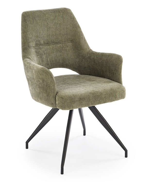 Krzesło tapicerowane Evencont tkanina oliwkowa  - zdjęcie 3