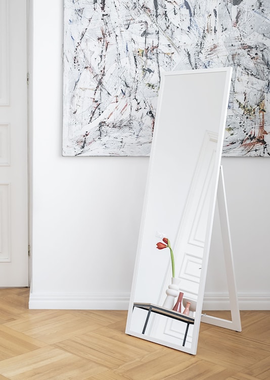 Lustro stojące Fielia 170x50 cm w białej ramie  - zdjęcie 2