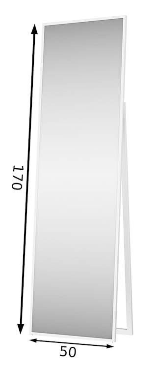 Lustro stojące Fielia 170x50 cm w białej ramie  - zdjęcie 7
