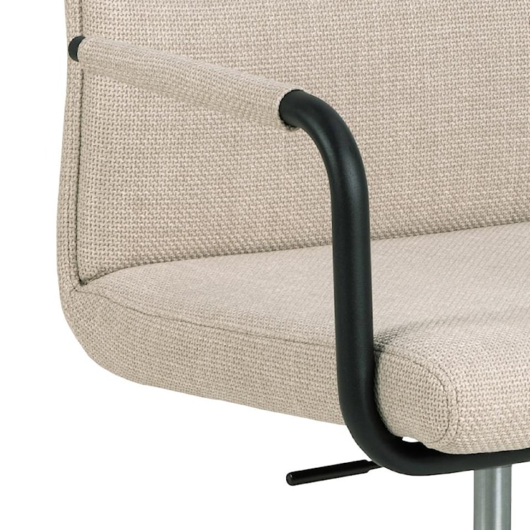 Krzesło do biurka Fillerie tapicerowane beżowe z podłokietnikami  - zdjęcie 5