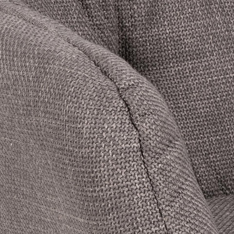 Fotel tapicerowany Fixtier szaro-brązowy na czarnych nóżkach pikowany  - zdjęcie 4