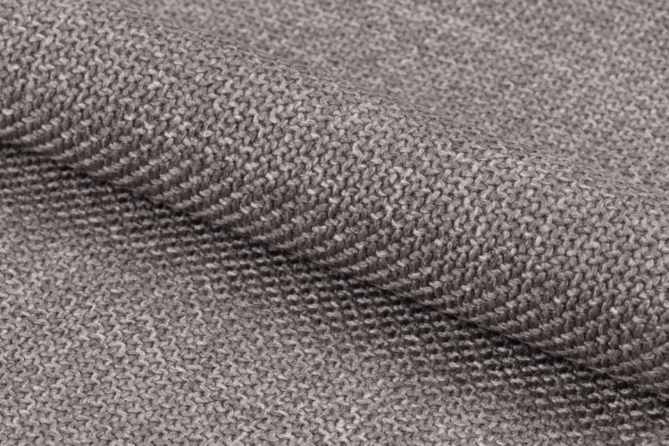 Fotel tapicerowany Fixtier szaro-brązowy na czarnych nóżkach pikowany  - zdjęcie 6