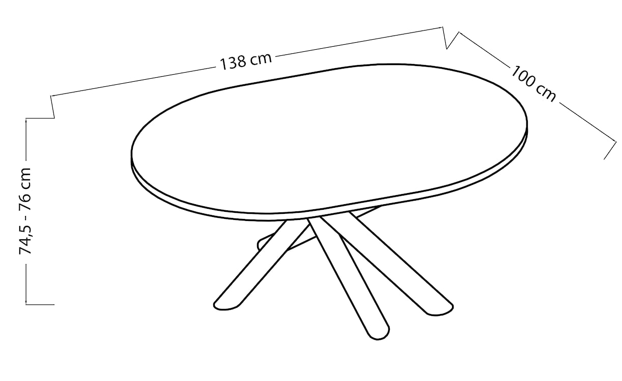 Stół owalny Fjorn 138x100 cm dąb artisan  - zdjęcie 9