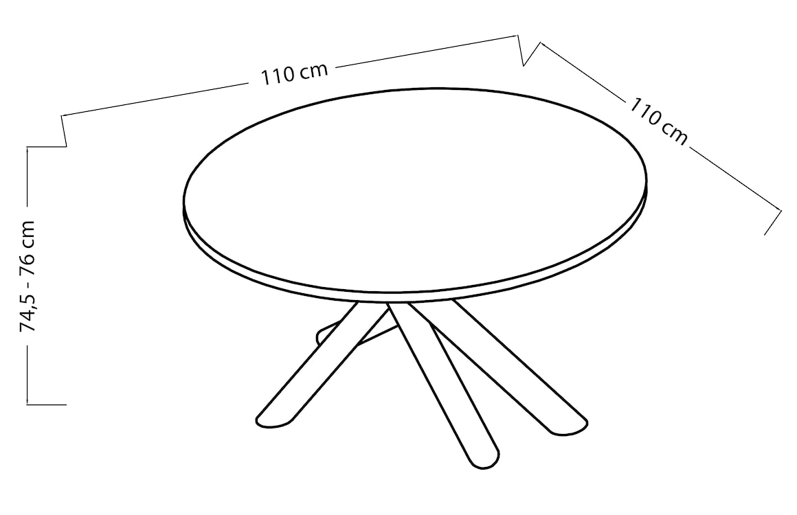 Stół okrągły Fjorn 110 cm dąb lindberg  - zdjęcie 10