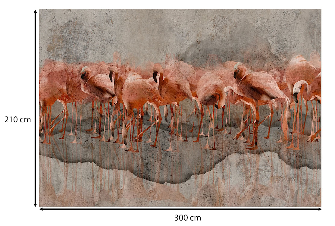 Fototapeta Jezioro flamingów 300x210 cm  - zdjęcie 3